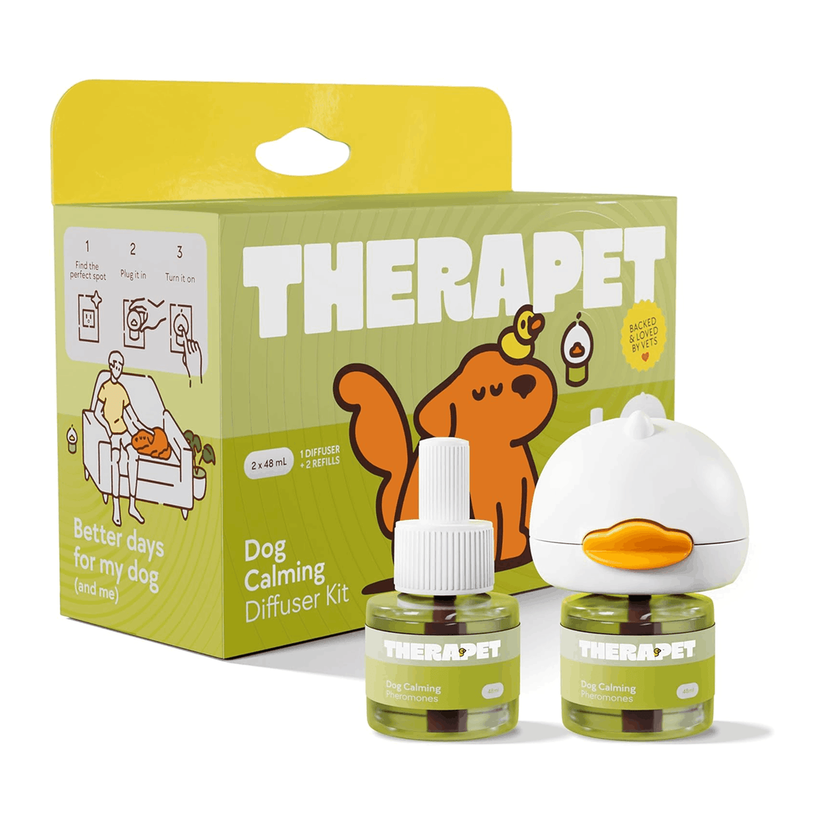 Dogs Calming Diffuser Kit with two refills