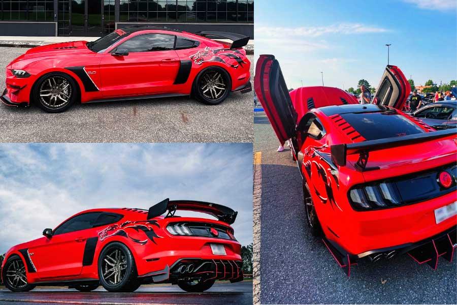 Red Mustang with MAXL ONE showroom shine